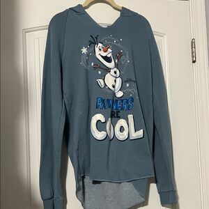 Disney Men's Blue Olaf Hoodie Sweater